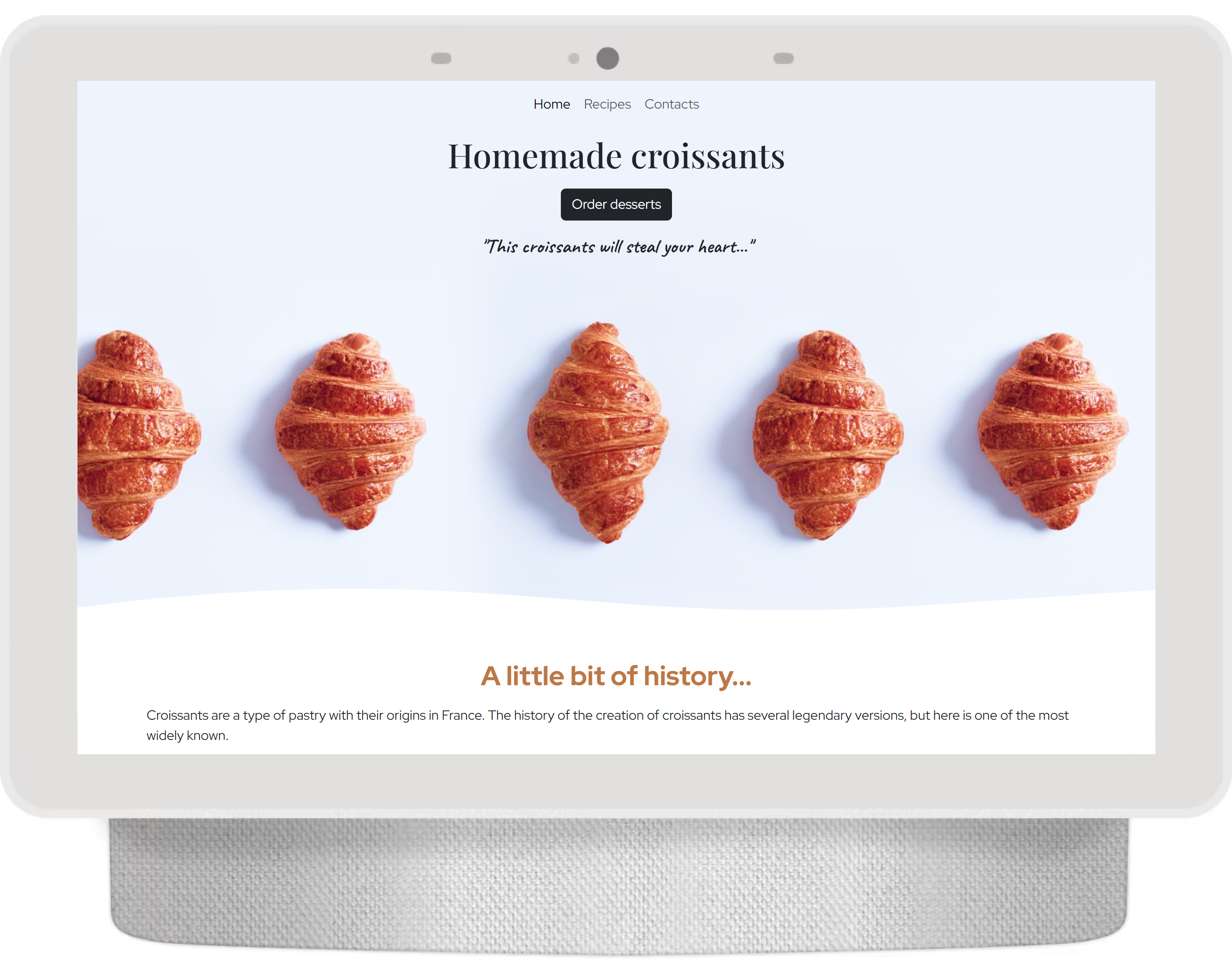 Croissants web site