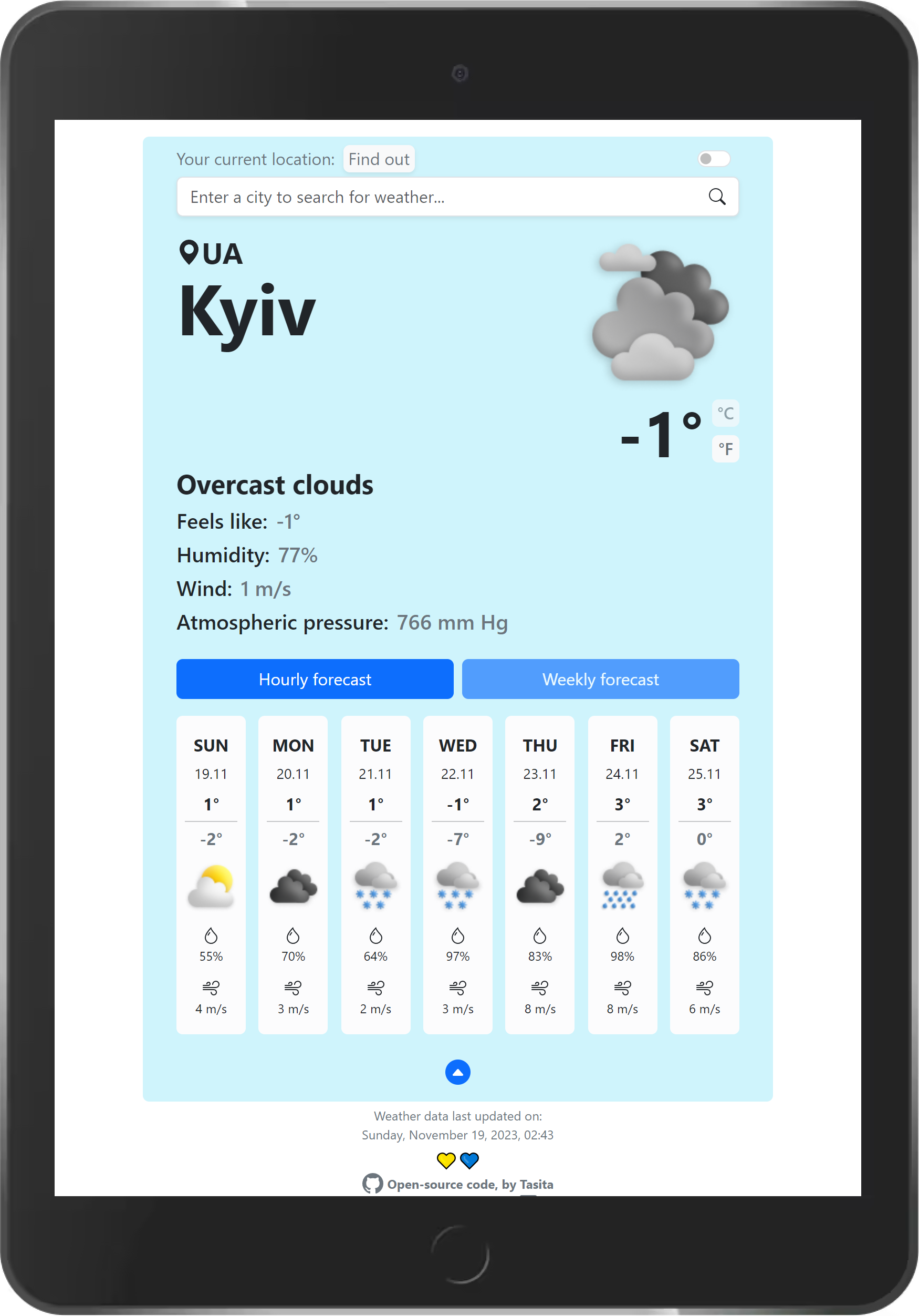 Weather web site